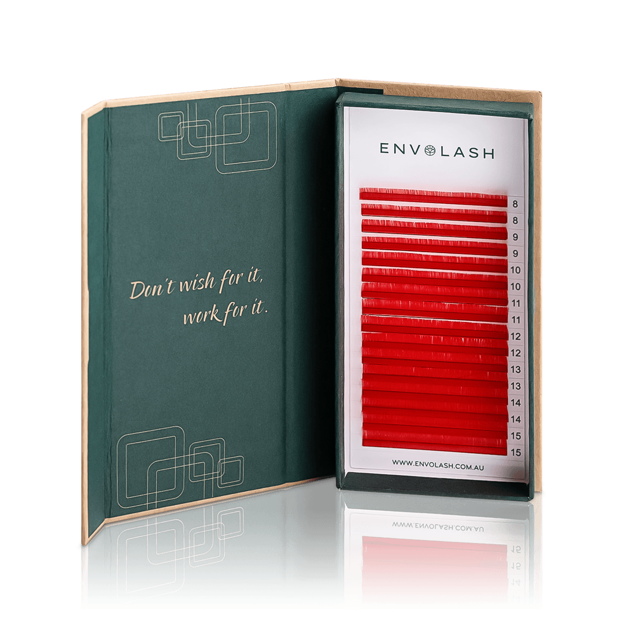 Red 0.03 - Mix Length - Volume Lash Tray