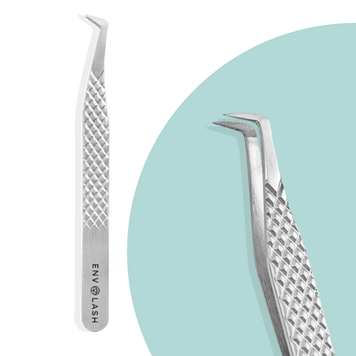 EF10 - Fibre Tip 90 Degree Boot Tweezer - Envolash